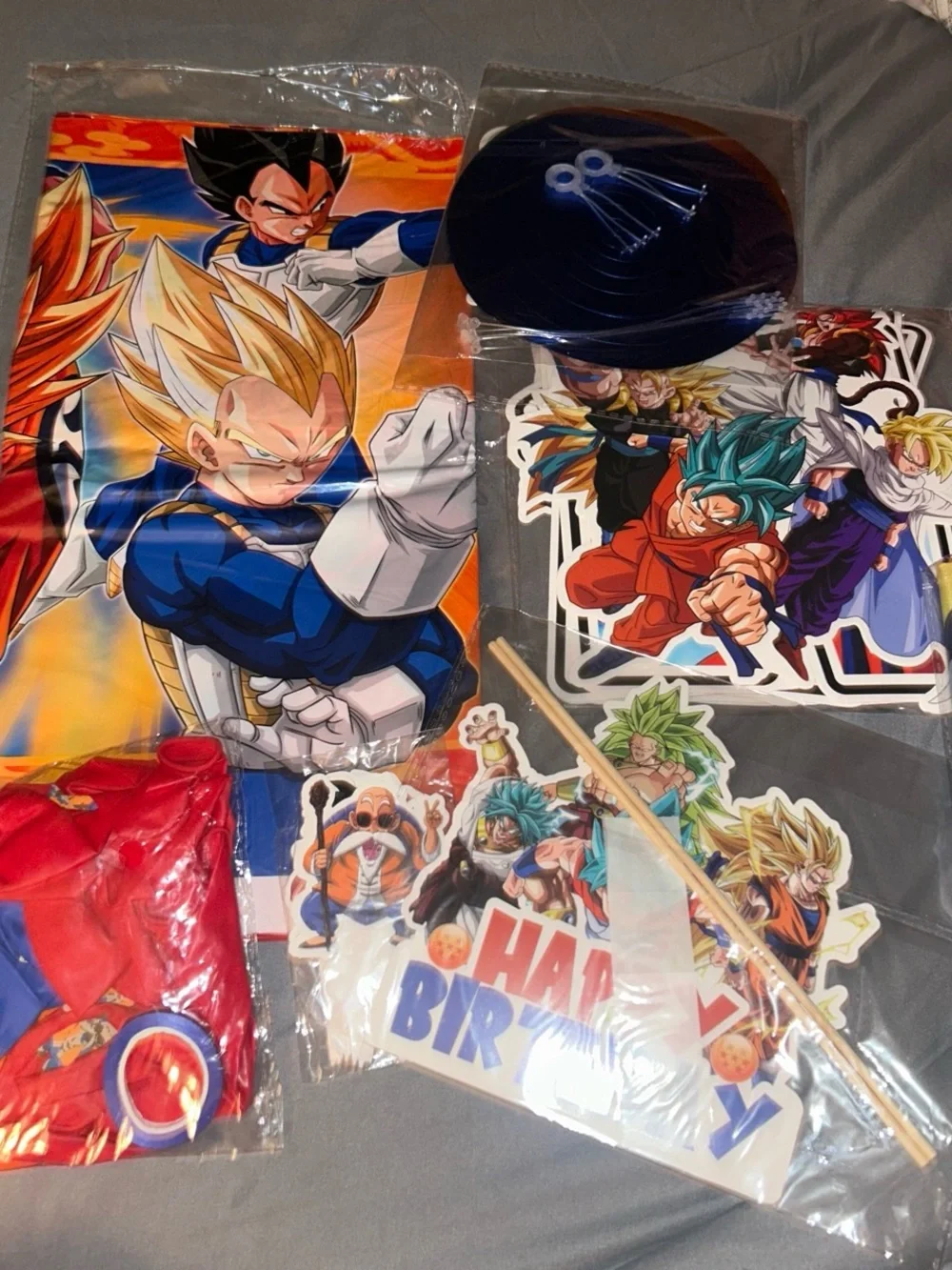 Dragon-ball z Themed Birthday Party Decoration Set - Blue & Red